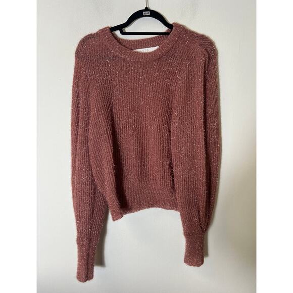 ASTR THE LABEL luxury high end Maeve Pink Shimmer Sweater large - Picture 2 of 4